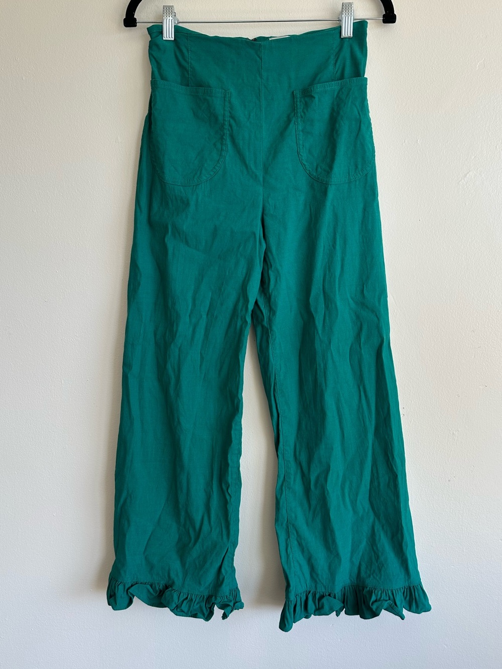 Maeve Anthropologie The Collette Ruffle Hem Cropped Pants